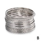 12pcs Punk Curb Cuban Chain Bracelets Set for Women Miami Boho Thick