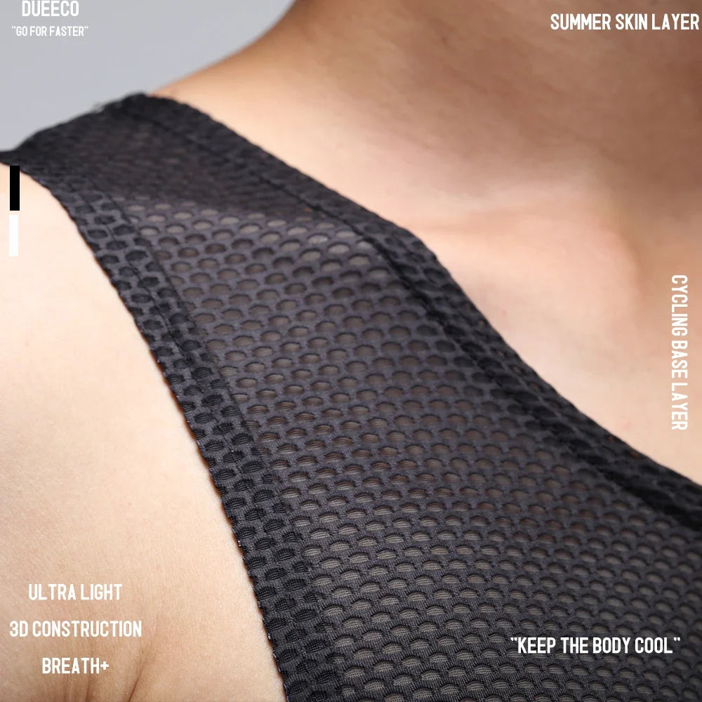 DUEECO Cycling Base Layer Cycling Jersey Cycling Vest MTB Bike Bicycle Vest Mesh Underwear Riding Vest