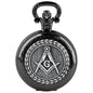 Free and Accepted Masons Glass Dome Pocket Watch with Chain Fashion Necklace Pendant Chain Jewelry Gifts Men Women Clock