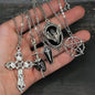 5pcs Gothic Necklace Set for Women Halloween Jewelry Heart Bat Spider