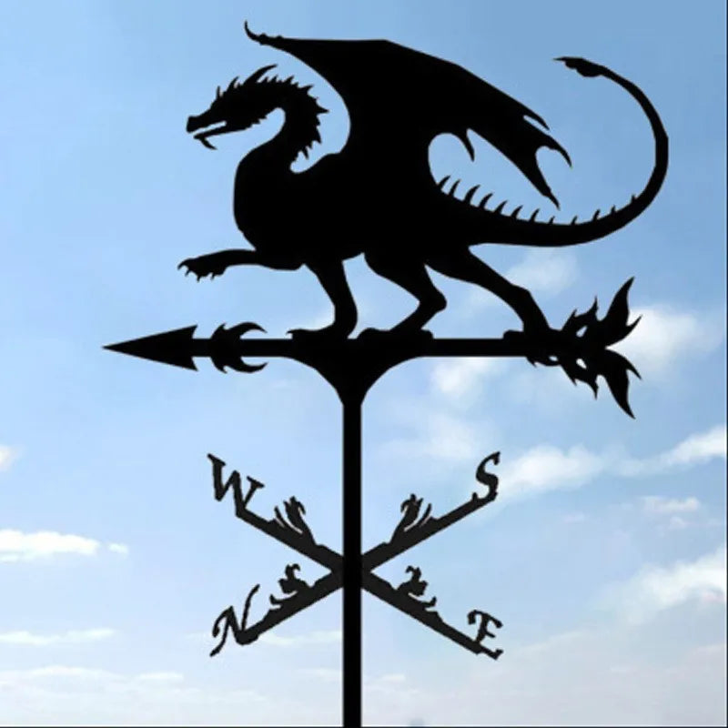 Metal Weathervane,Witch Iron Weather Vane,Sea Rover Wind Direction Indicator,Garden Decoration,Outdoor Roof Decoration,Gardening