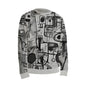Graffiti Men's Street 3D Printed Pullover Sweatshirt Holiday Vacation Going out Sweatshirts Yellow Purple Crew Neck Print Hoodie