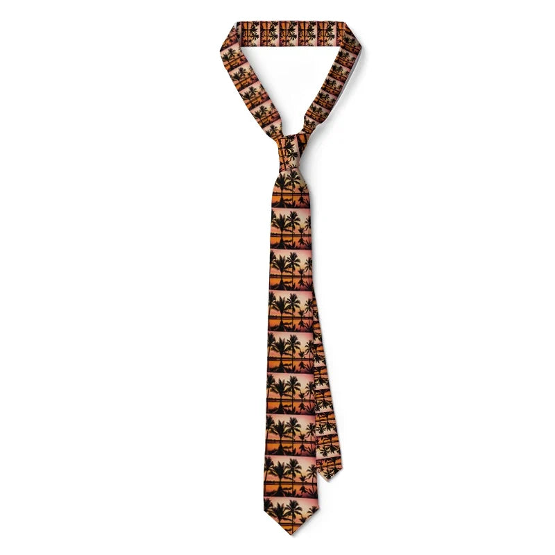 Novelty Creative Cool Men Tie 3D Printing Starry Night Pattern Fashion Harajuku Casual Necktie Birthday Party Halloween Gift Tie