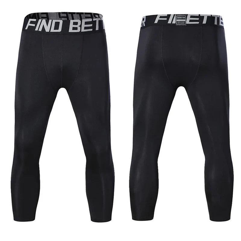 Sports Fitness Pants Men Gym Shorts Workout Tights