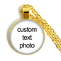 Custom Photo Necklace Crystal Angel Wing Personalized Glass Cabochon Pendant Necklace Baby Mom Dad Family Anniversary Gift