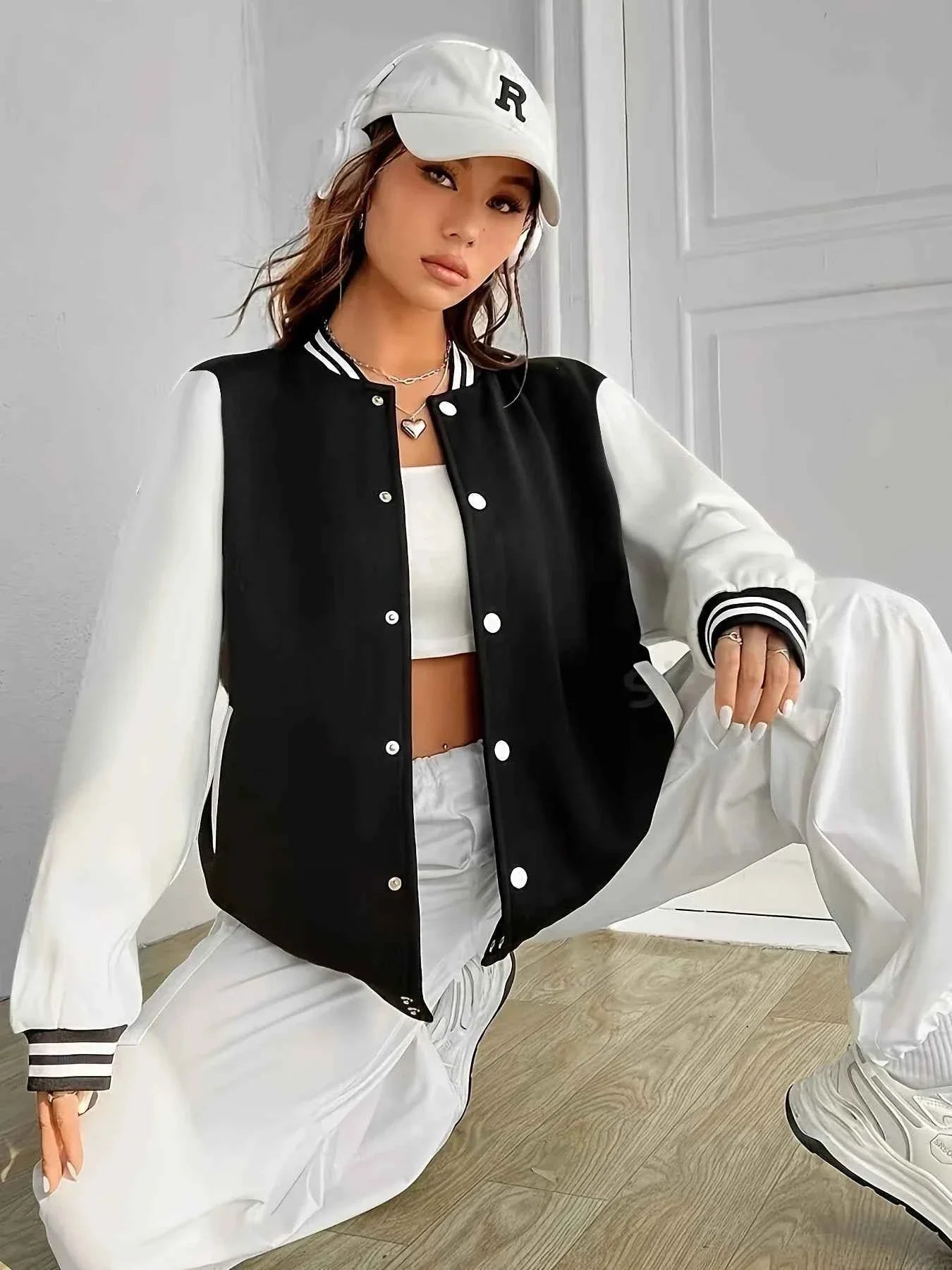 Women's Fleece Varsity Baseball Jacket