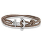 MKENDN Nautical Style Men Anchor Bracelet Handmade Adjustable Surfering Rope Braslet Unfading 3mm Thin String Braclet Homme