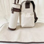 European & American Luxury Diaper Bag Kit wholesale Cross‑body Mommy Bag Bottle Insulator & Changing Mat for Family Outings