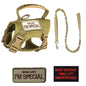 Tactical Harness Vest Dog Harness Leash Set for Small Dogs Training Easy Control Vest Pet Chest Strap Accessories for Puppy Cat