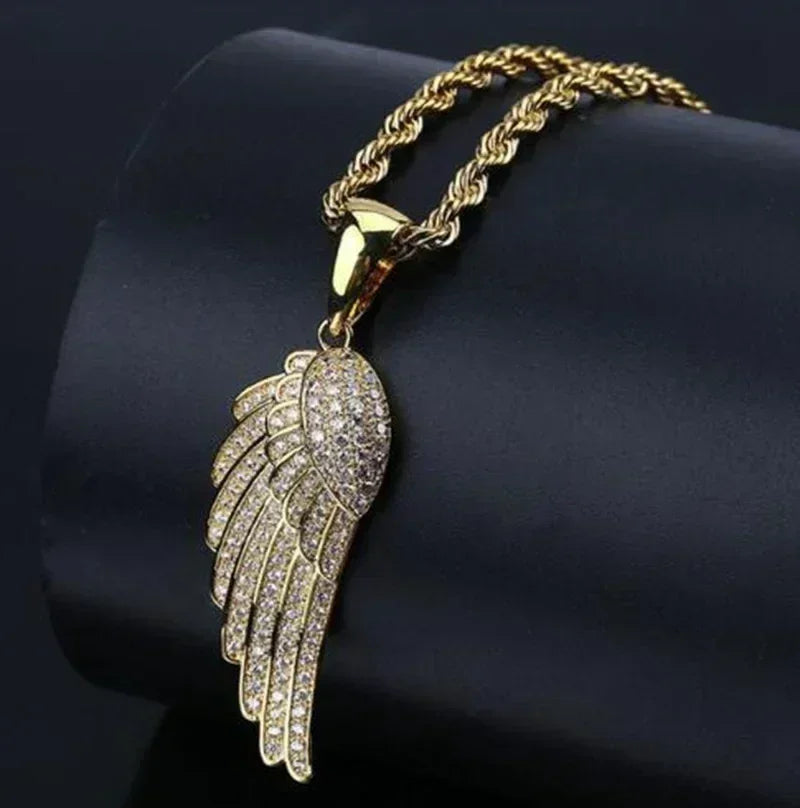Ice Out Zircon Polite Gesture Middle Finger Necklace Men Women Punk Hip Hop Rap Rock Party Jewelry Gift