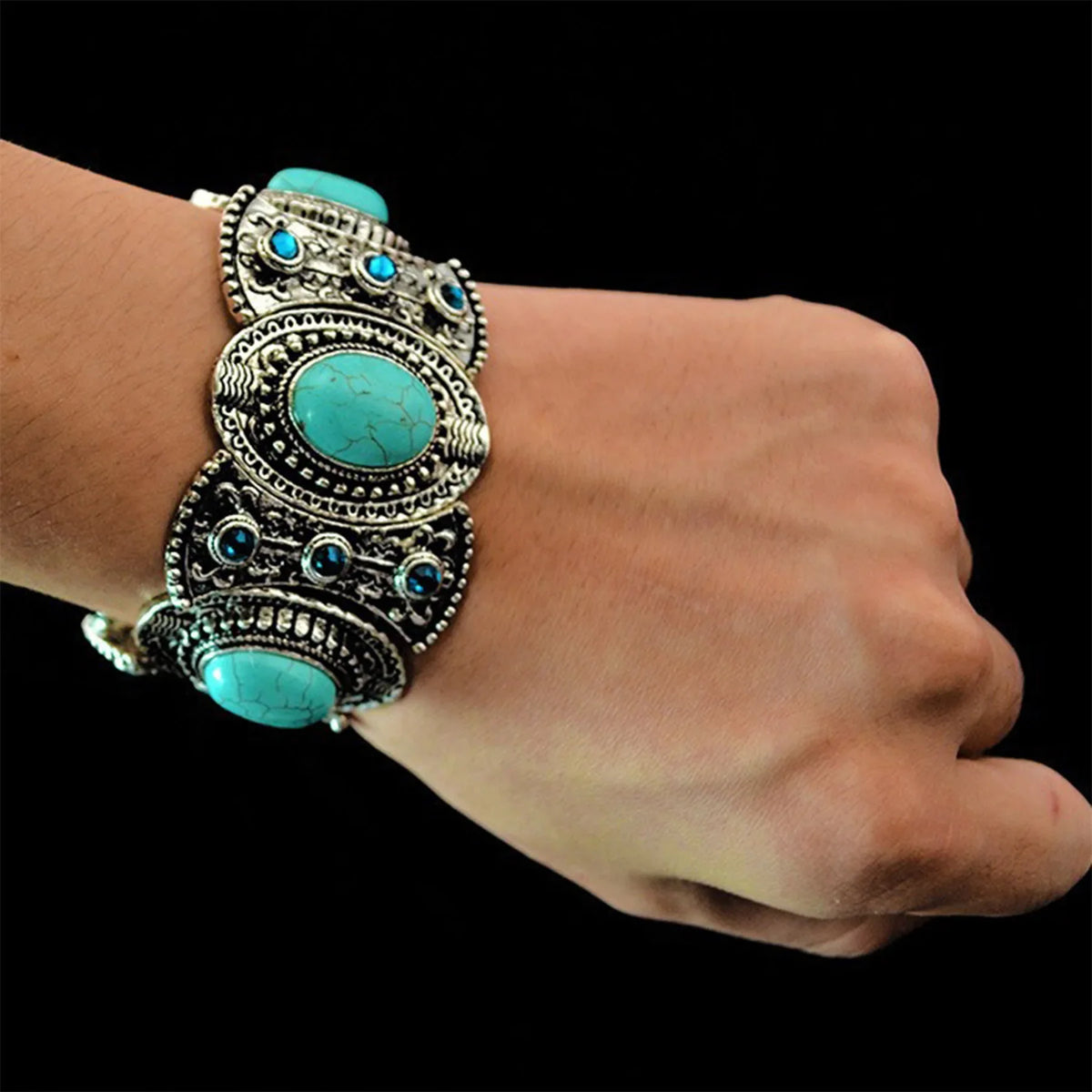 Bohemian Tribal Ethnic Bracelet Indian Vintage Turquoise Gypsy Boho Bangle Festival Travel Women Men Turkish African Jewelry