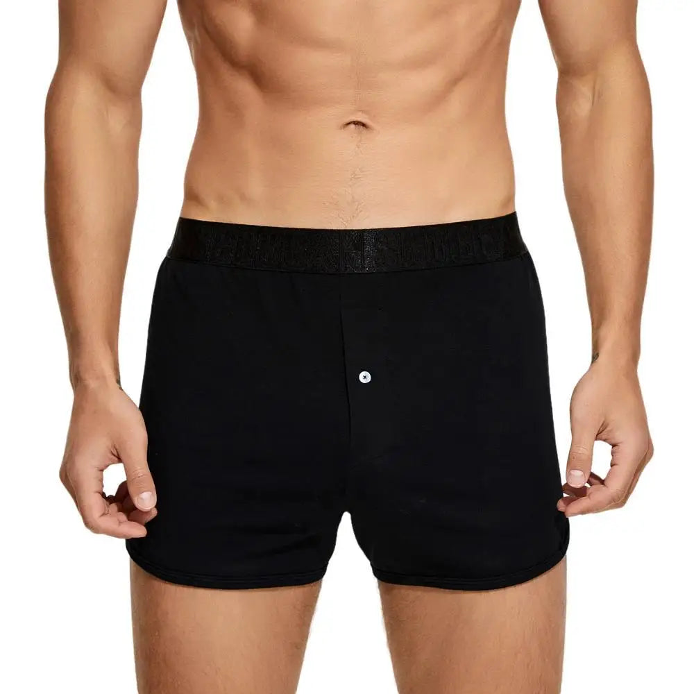 SEOBEAN Cotton Men's Boxer Shorts Loungewear Underwear Loose Fit Underpants Sleepwear Shorts Boxers for Men
