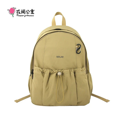 Flower Princess Solar 2025 New Original Women's Backpacks Commuting Travel School Simple Backpack Female Bag for Woman Back Pack