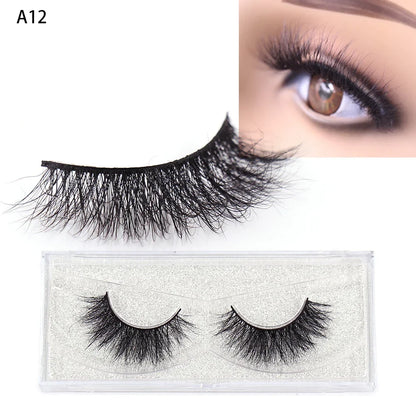 LEHUAMAO 5D Mink Hair False Eyelashes Wispy Cross Natural Mink Lashes Fluffy Eyelash Extension Tools Makeup Handmade Eye lashes