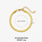 Hot Classic Unisex Flat Snake Chain Choker Necklace For Women Stainless Steel Herringbone Gold Silver Color Fashion Jewelry Gift