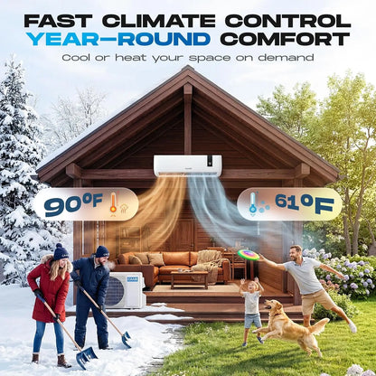12000 BTU Mini Split Air Conditioner & Heater,230V Ductless Wall Mount AC,20 SEER2 Inverter Heat Pump, Customized