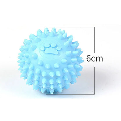 Dog Chewing Toy Interactive Rubber Ball for Small Large Dog Cat Pet Tooth Cleaning Indestructible Footprint Ball Pet Accessories
