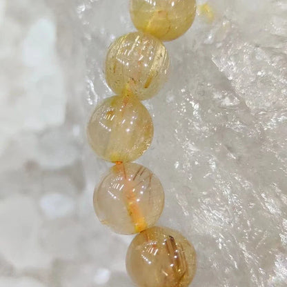 Ruberthen New Design AA Grade Natural Golden Rutilated Quartz Stone Bracelet Natural Rutile Metaphysical Confidence Jewelry