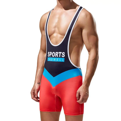 TAUWELL Men Bodysuit Undershirts Gym Sports Vest Leotard Men Boxers Wrestling Singlets Bodybuilding Jumpsuits
