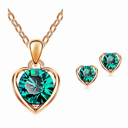 Fashion Silver Color Necklace Earrings Cubic Zirconia Jewelry Sets Elegant Crystal Zircon Jewelry Women Wedding Jewelry Set
