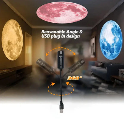 1 Piece + 3 Pieces of Moon Projection Lamp, Romantic Home Atmosphere