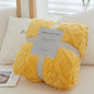 New Jacquard Rhombus Taffy Velvet Blanket Single Layer Double Sided Milk Velvet Soft Warm Throw Blanket for Sofa Bed Office Air