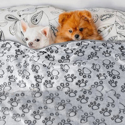 Winter Soft Dog Blanket Washable, Cat Blanket for Indoor Cats Mat Large Medium Small Dog Gifts Puppy Essentials (Grey) Bed