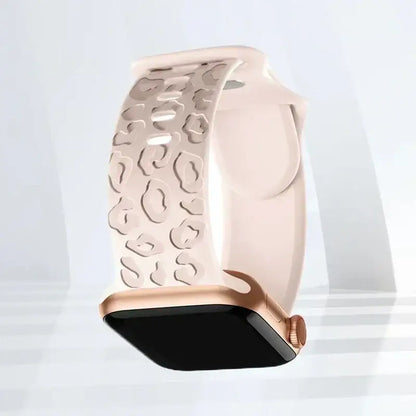 Apple Watch Engraved Silicone Band, Ornamental or Leopard