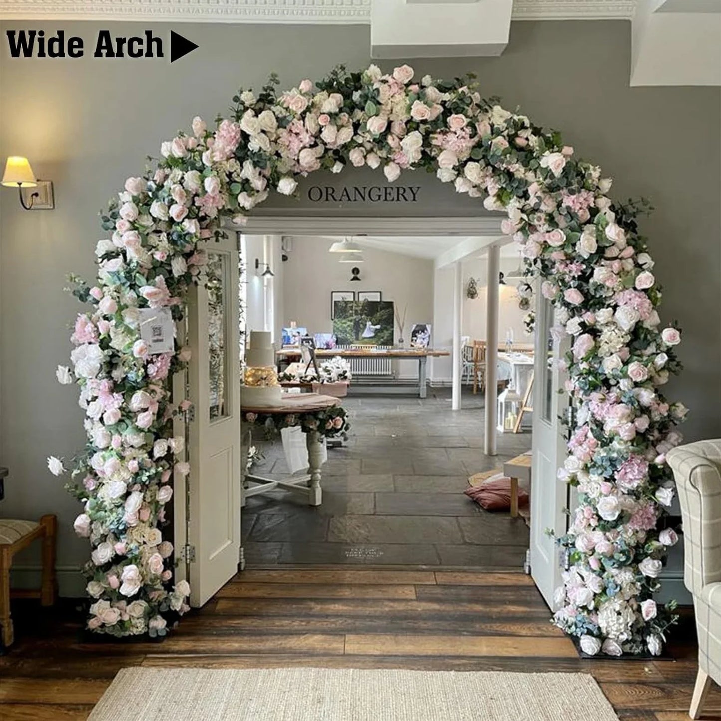 The (black) metal garden wedding arch can be freely assembled, suitable for various climbing plant parties, decorating pavilions