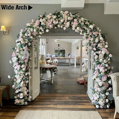 The (black) metal garden wedding arch can be freely assembled, suitable for various climbing plant parties, decorating pavilions