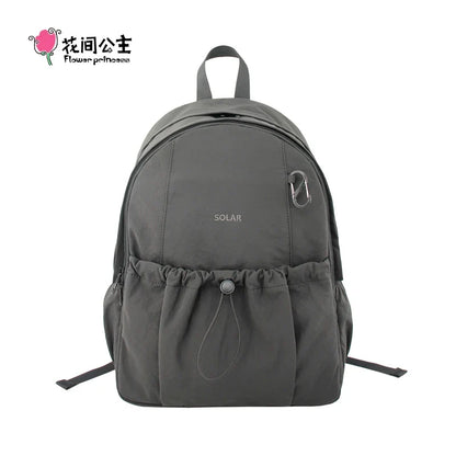 Flower Princess Solar 2025 New Original Women's Backpacks Commuting Travel School Simple Backpack Female Bag for Woman Back Pack