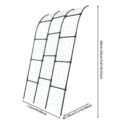 Garden Arch Trellis 82.7in Tall, Climbing Plant Support 35.4x31.5in, Steel Arbor for Cucumber Grape Vine Tomato