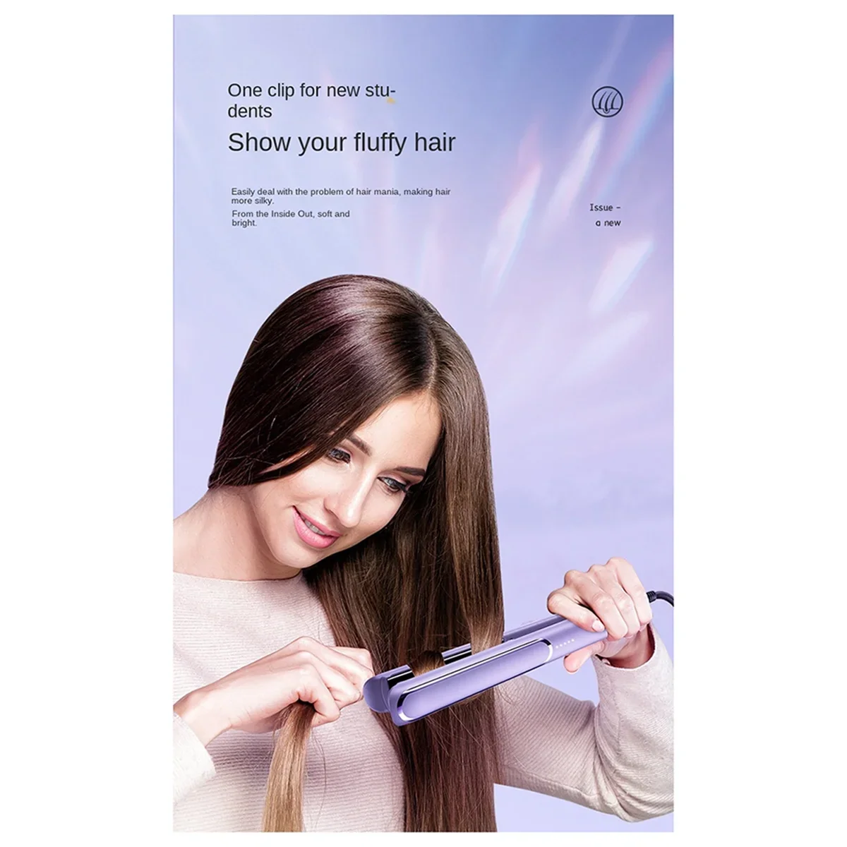 ABUB Electric Ceramic Hair Straightener 5 Temps Mini Straightener