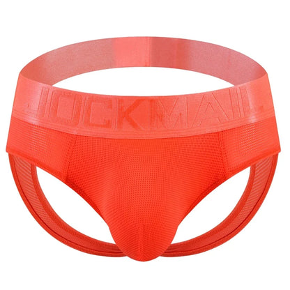 Open Back Sexy Men Underwear Briefs Underpants Nylon Mesh Quick Dry Gay Men's Jockstrap Bikini Slip Men Tanga Briefs Thong Swim
