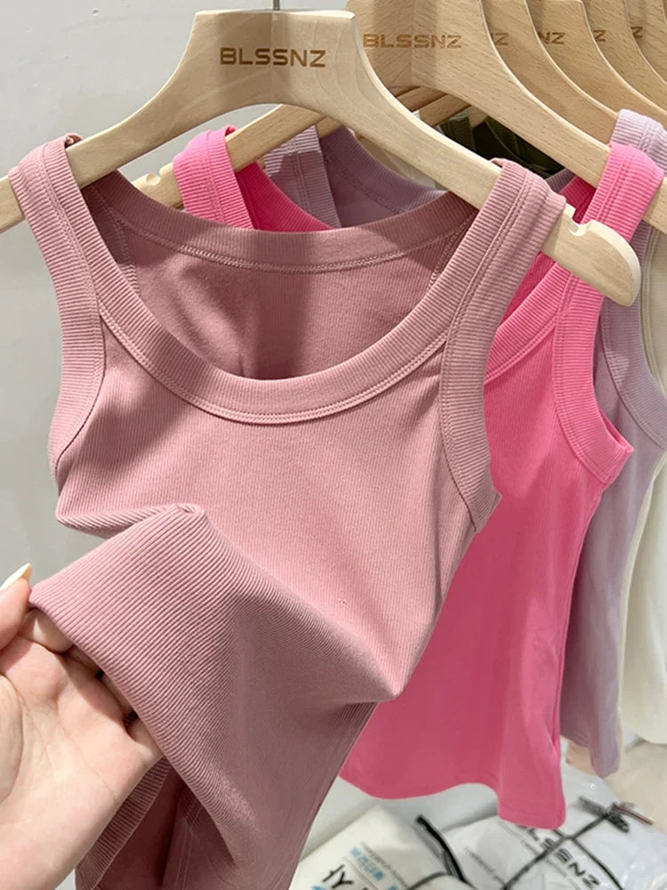 Zjaiss Women's Ribbed Elastic Summer Tank 2026