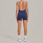 Women's Sleeveless Backless Gym Romper