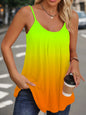 Plus Size Women's Gradient Sleeveless Tank Top Flowy Casual Summer Blouse with Scoop Neckline Perfect for Daily Wear