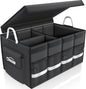 Trunk Organizer Car Accessories Trunk Storage Waterproof Collapsible Durable Multi Compartments with Foldable Cover