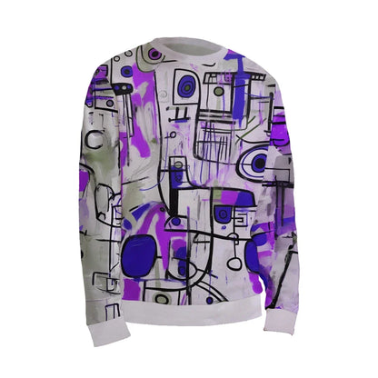 Graffiti Men's Street 3D Printed Pullover Sweatshirt Holiday Vacation Going out Sweatshirts Yellow Purple Crew Neck Print Hoodie