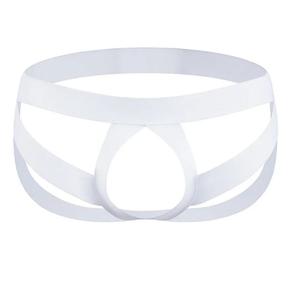 Men's Low Waist Sexy Color Block G-Strings & Thongs Cockstraps Open Back Men Jockstrap Panties Cockring Pouch Gay Underwear