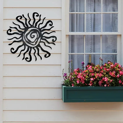 DDPNKL Wacky Sun Metal Wall Art Outdoor Decor 18 Inches Rust Proof Wall Sculpture Ideal for Kitchen Bathroom Living Room Decor