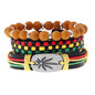 Modyle Multi-layer Gothic Leather Bracelet Set Punk Viantage Wings Charms Handwoven Bracelets for Men Jewelry Gifts