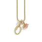 Gold Color Zircon Flower Pendant Necklace Female A-Z 26 Letter Alphabet Wedding Jewelry Gift for Women