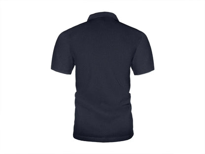 Cool Breeze Men’s Summer Ice Silk Lapel Pocket Polo Shirt
