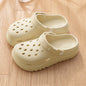 Women and Men's Hole Shoes Summer Non-Slip Outdoor Sandals Closed Toe Shit Feeling Beach Slippers Thick Bottom Soft Bottom