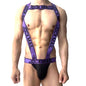 Men's Jockstrap Underwear Bodysuit Suspender Jumpsuits Sexy Lingerie Men Harness Hollow Out Bondage Elastic Hole Erotic Costume