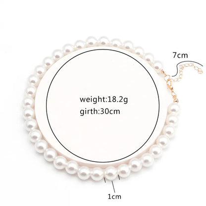 Imitation Pearl Necklace Adjustable Elegant Irregular Beads New Trend Date Wedding Party Jewelry Women Girls Gift