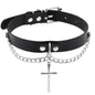 Pink Harajuku Gothic Spike Rivet Star Necklaces Collares Hip Hop Rock Black Bowknot PU Lace Leather Sexy Y2K Girl Choker Jewelry