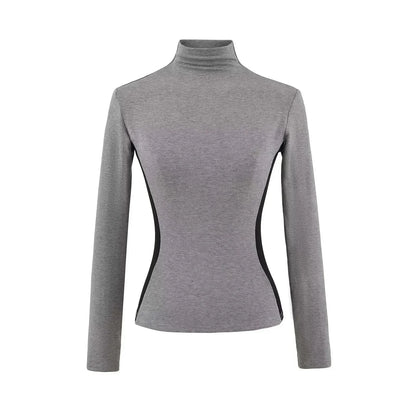 Women's High Neck Slim Fit Fleece Base Layer Top