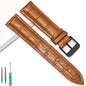 TicWatch Pro 5, Pro 3 & E3 Crocodile-Embossed Leather Buckle Band